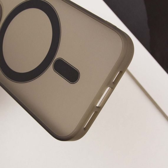 Чохол TPU+PC Lily with MagSafe для Apple iPhone 15 Pro (6.1") Dark Gray | Зображення 7