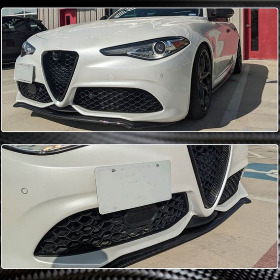 Передняя Губа Бампера V2 (для Sport, Карбон) для Alfa Romeo Giulia 2016-2022 гг | Зображення 4