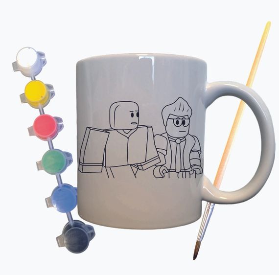 Набор для творчества кружка раскраска "виртуальная игра" 330 мл белая | Зображення 1