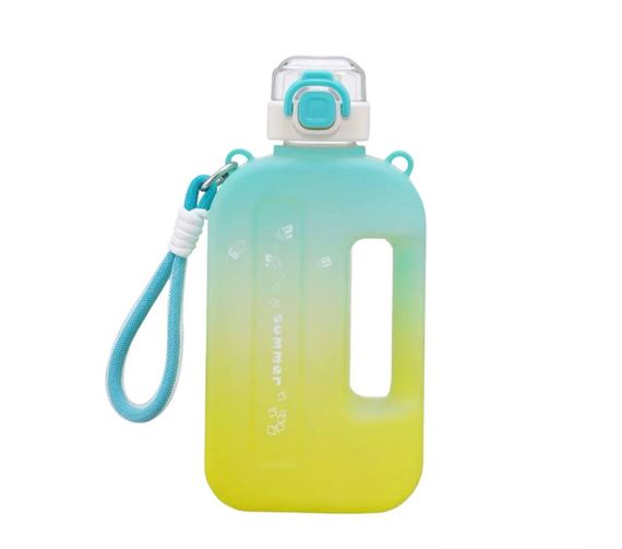 Спортивная бутылка SUMMER (750 мл) - Эко-пластик BPA-free, Желто-голубой градиент | Зображення 1