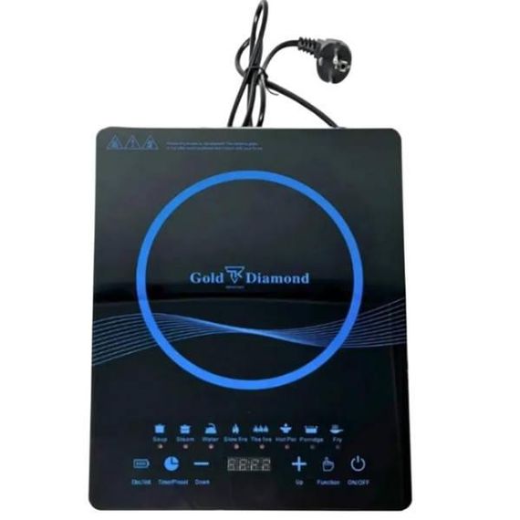 Плита настільна індукційна одноконфоркова 2400Вт Gold Diamond TK09902 Чорна