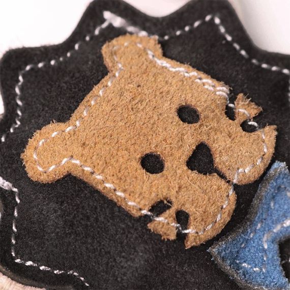 Іграшка для собак DoggyMan Leather Lion With Rope, 15 см | Зображення 2