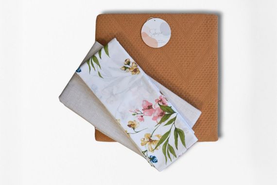 Постельное белье с пледом Saheser Ranforce Zig Zag 200 х 220 см Hardal | Зображення 2