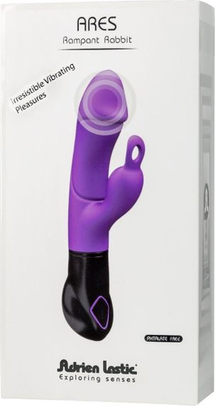Вібратор кролик Adrien Lastic Ares фіолетовий Sex Aura | Зображення 1