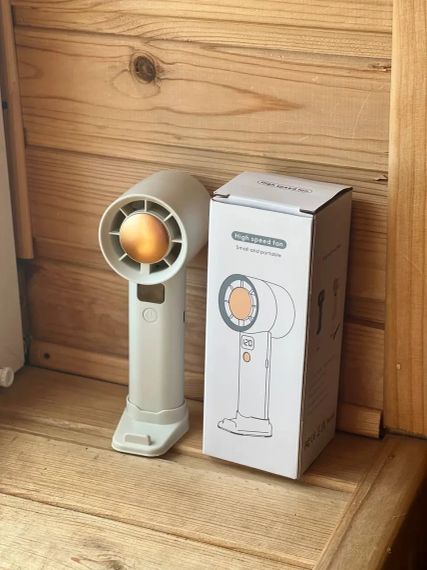 Вентилятор портативный настольный ручной 2025 New Violent Turbo / Gear LY-934 со встроенным аккумулятором и с цифровым дисплеем, 5