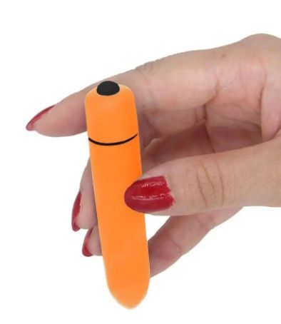 Компактный мини вибратор, ВиброПуля с 10 режимами вибрации оранжевый sexstyle | Зображення 3