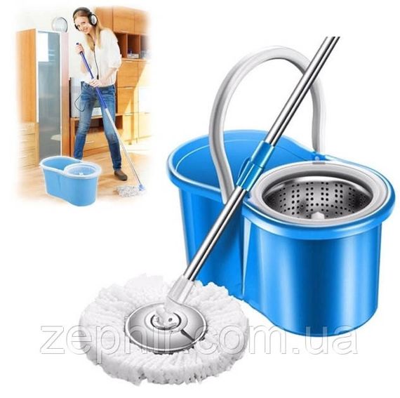 Швабра з відром з автоматичним віджиманням і смужкою Spin Mop з центрифугою | Зображення 3