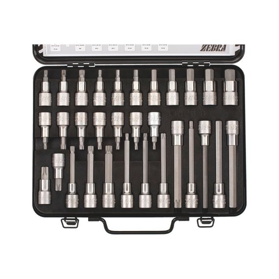 Набір біт у головках 1/2" TX/HEX/XZN  31 шт. ZEBRA