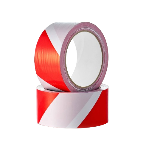 Сигнальна стрічка 75мм*100м червоно-біла APRO | Зображення 1