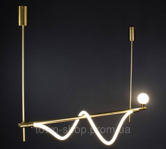 Люстра потолочная LED MBJ8-1200 Латунь 40-122х30х120 см. | Зображення 2