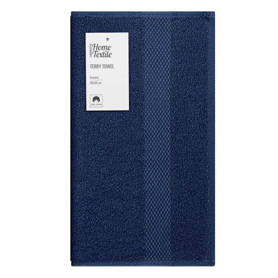 Рушник ARDESTO махровий Essence 30х50см, 100% бавовна, синій темний (ART2230NA)