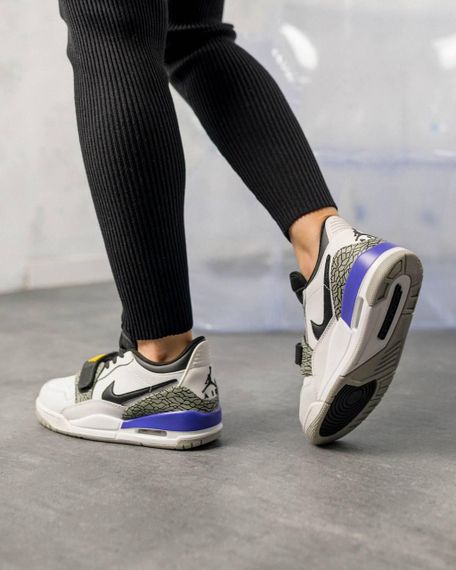Кросівки Air Jordan Legacy 312 Low White Black Purple , В'єтнам B1403 39 25 см | Зображення 3