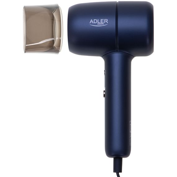 Фен Adler AD 2279b blue 1800Вт/ 2 швидкості/ хол.обдув/ темп.режимів-2/іонізація/ насадки - 1 шт. | Зображення 2