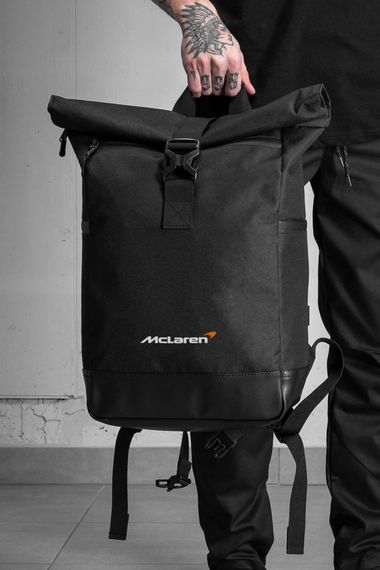 Повсякденний рюкзак Роллтоп шкільний Without з принтом McLaren Black
