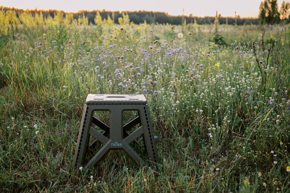 Стілець Tribe Camp Chair High оливковий складаний, Похідний стілець трайб для риболовлі, Крісло кемпінгове для полювання | Зображення 8