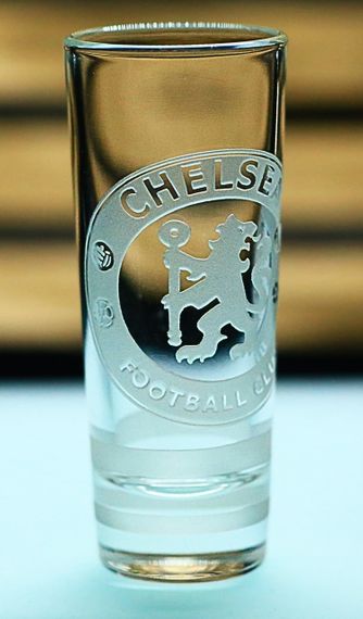 Скляна чарка 60мл ФК Челси Chelsea з гравіюванням подарунок для фаната футбольна стопка | Зображення 1