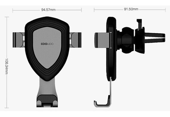 Автомобильное крепление Xiaomi COOWOO Gravity induction car phone holder T100 Silver | Зображення 1
