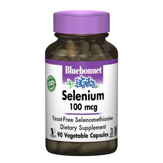 Селен Bluebonnet Nutrition Selenium 100 mcg 90 Veg Caps