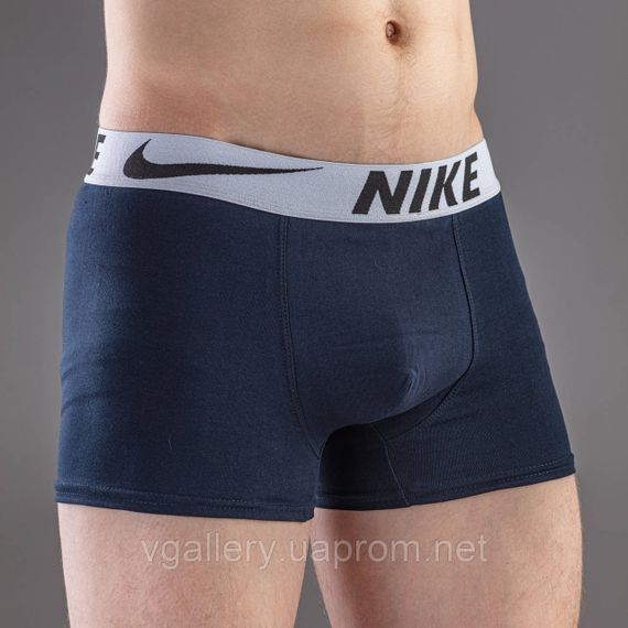 Мужские трусы Nike, мужские боксеры Найк, хлопковые трусы Найк Премиум качества XL, Темно-синий