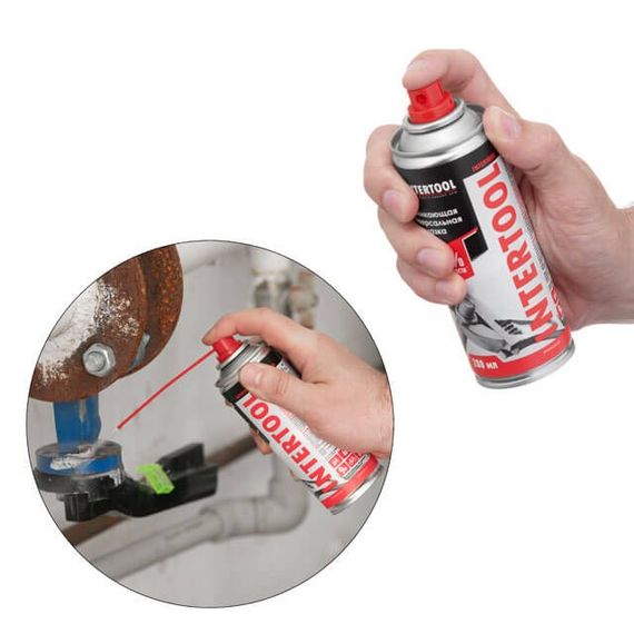 Мастило проникне, універсальне, аерозоль 200 мл INTERTOOL FS-4020 | Зображення 3