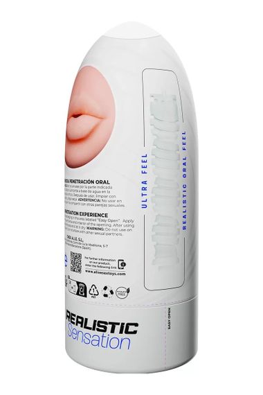 Мастурбатор чоловічий у вигляді рота Alive Oral Flex у колбі, M Sex Aura | Зображення 4