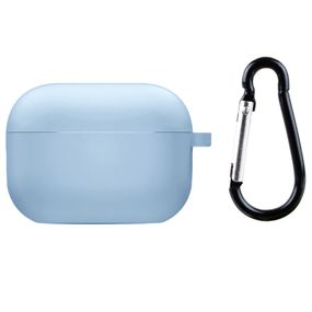 Силіконовий футляр з мікрофіброю для навушників Airpods 4 / 5 Блакитний / Lilac Blue