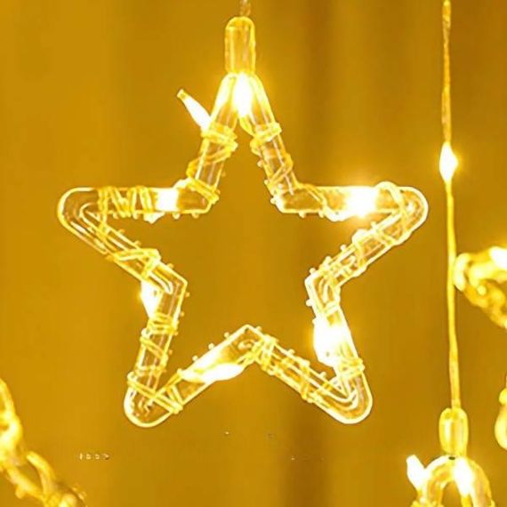 Гірлянда штора 10 ниток Новорічні фігури від USB SF-49