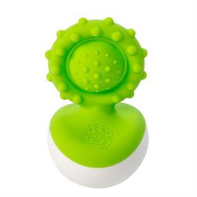 Погремушка Fat Brain Toys прорезыватель-неваляшка dimpl wobl зеленый (F2173ML)