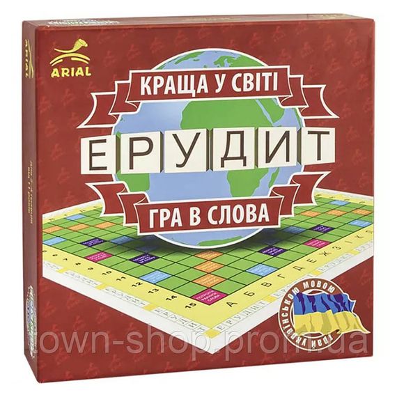 Настольная игра Эрудит. Игра в слова Arial 910107 на укр. языке