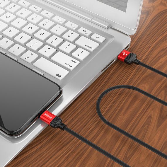 Дата кабель Borofone BX28 Dignity USB to Lightning (1m) Червоний | Зображення 3