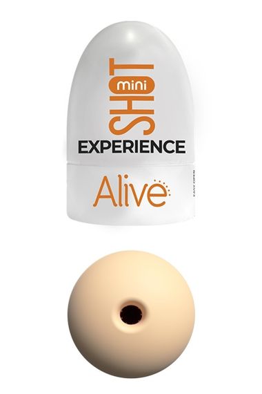 Кишеньковий мастурбатор Alive Mini Shot Experience бежевий Sex Aura