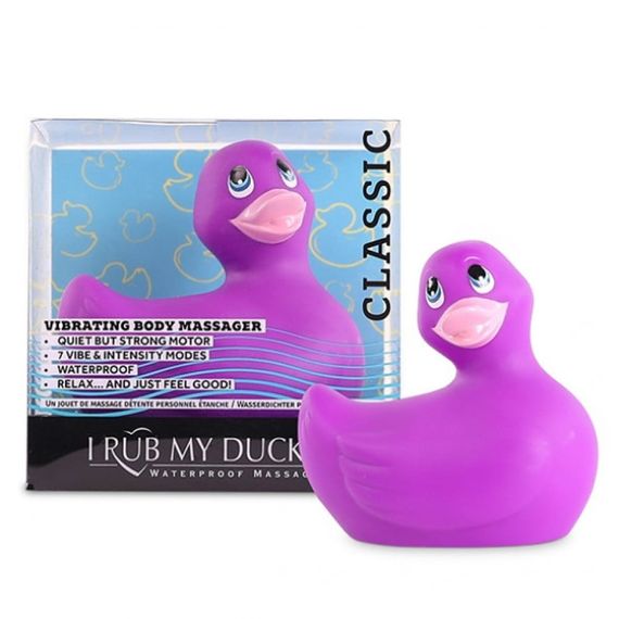 Качечка вібратор для стимуляції клітора Big Teaze Toys Rub My Duckie фіолетовий sexstyle | Зображення 7