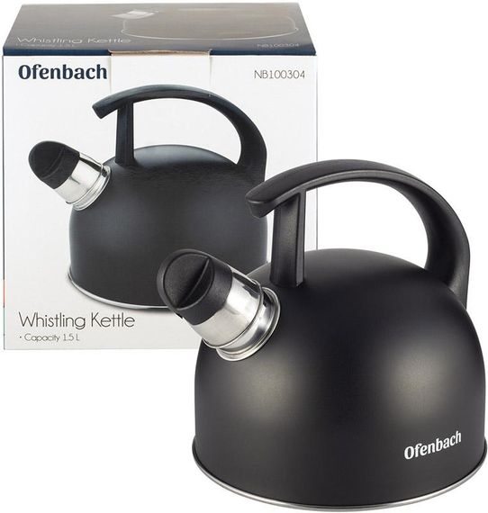 Чайник Ofenbach Magic Kettle 1.5л з нержавіючої сталі зі свистком, чорний матовий | Зображення 3
