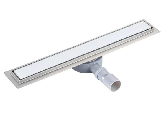 Линейный трап Qtap Scorpio Tile600 из нержавеющей стали, под плитку (поворотный сифон/сухой затвор) QTSCOTILE600