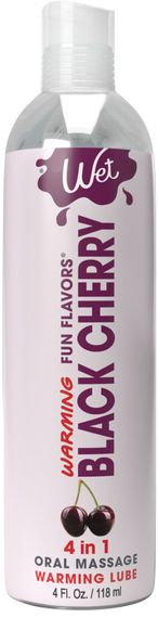 Зігрівальний лубрикант на водній основі Wet Warming Black Cherry 4 in 1, без цукру (118 мл)