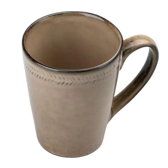 Чашка фарфоровая 300 мл для чая и кофе бежевая HP23383 | Зображення 1