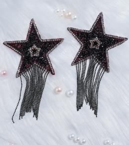 Потрясающие пестисы-звезды с бахромой Black sexstyle | Зображення 1