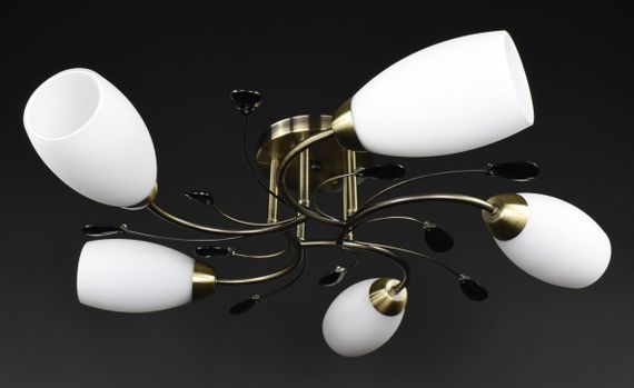 Люстра стельова на 5 лампочок 27269 Бронза 17х69х69 см.