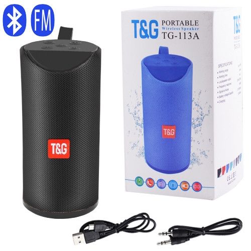 Портативная колонка XPRO TG113 с тканевым покрытием 10Вт, USB, SD, FM радио, Bluetooth черная (4426) | Зображення 1