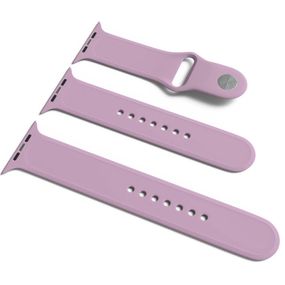 Силіконовий ремінець для Apple Watch Sport Band 42(ser.1-3)/44/45/46/49mm (S/M & M/L) 3pcs Ліловий / Lilac Pride