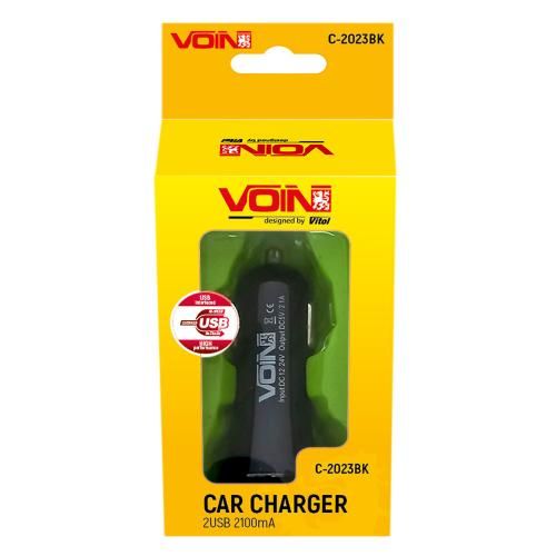 Автомобільний зарядний пристрій VOIN C-2023BK 2USB (12 / 24V - 5V 2,1A) | Зображення 1