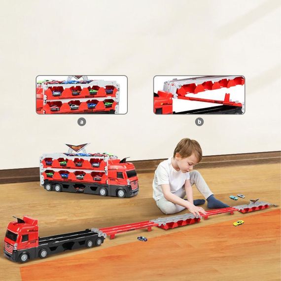 Ігровий набір-вантажівка SHT D663-T202 Catapult Truck + 8 small car Colorful | Зображення 2