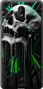 Чехол на Nokia 1 Plus Череп-часы "4100u-1677-17620"