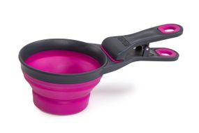 Мерный стакан для корма Dexas Collapsible KlipScoop складной на клипсе 240 мл, пурпурный