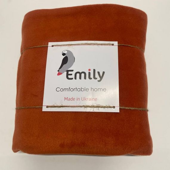 Плед флисовый Сomfort ТМ Emily терракотовый 150х210 см | Зображення 1