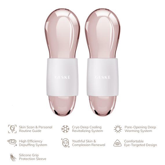 Подвійний масажер для очей GESKE Cool&Warm Duo Eye Massager 7в1 starlight | Зображення 1