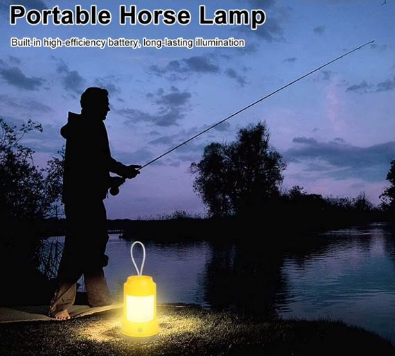 Лампа для кемпінгу підвісна від батарейок (жовта) | Зображення 2