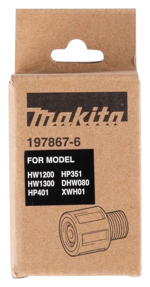 Соединитель шлангов высокого давления для моек Makita HW1200, HW1300, DHW080 (197867-6) | Зображення 1