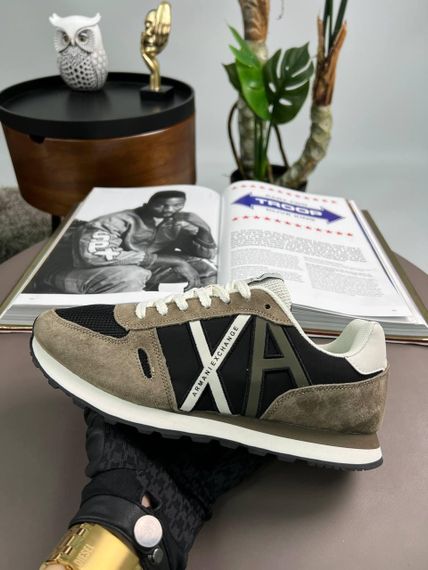 Чоловічі кросівки Exchange AX Khaki Black замша , текстиль , В'єтнам | Зображення 3