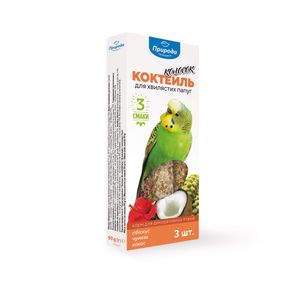Ласощі Природа Колосок Коктейль для хвилястих папуг з гібіскусом чумизою та кокосом 90 г